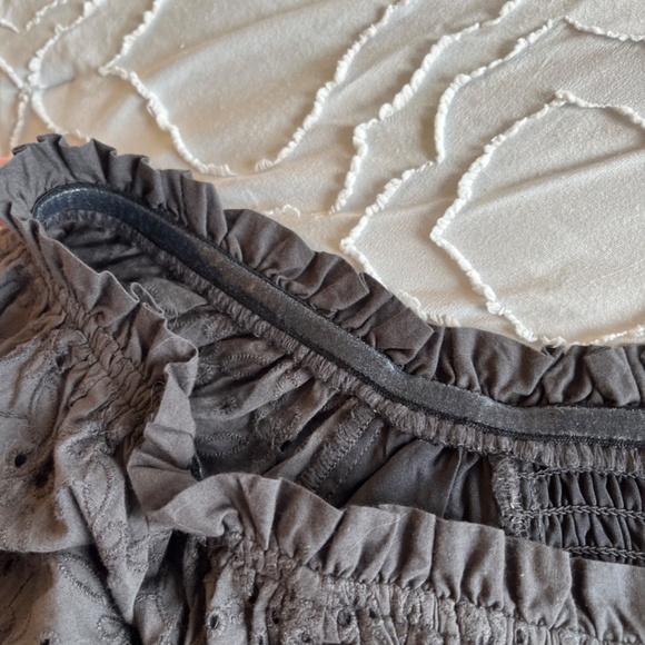 NWOT American Eagle Off-the-shoulder Puff Sleeve Crop Top - Picture 6 of 7